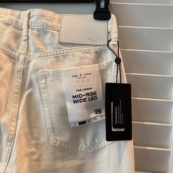 NWT RAG & BONE THE LOGAN FEATHERWEIGHT MID-RISE WIDE LEG~26 - Picture 2 of 9